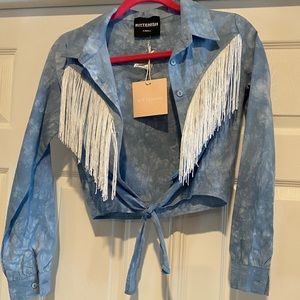 Fringe long sleeve shirt #country #summer